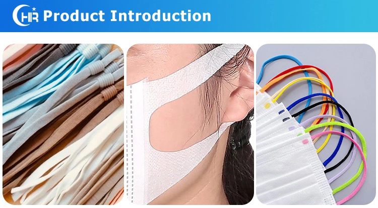 High Quality Flat Elastic Ear Loop 6mm Soft Earloop Band for Face Mask