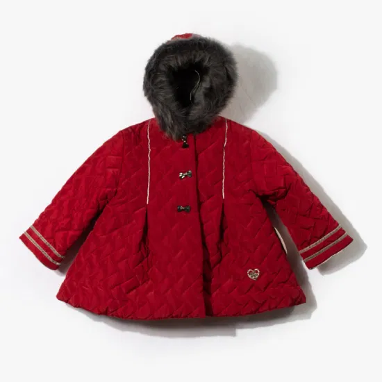 Kinder Mädchen Winter Wattierung Kapuze mit Pelz Jacke Kinder Kleidung Outdoor Tragen Kinder Tragen Chlidren Kleidung